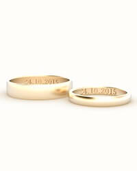 Wedding Bands Gold Simple Love 